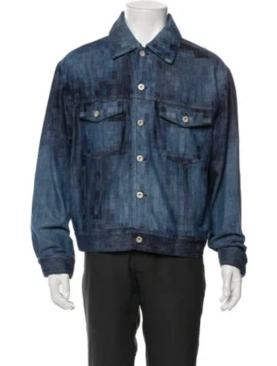 Pre-owned Loewe Trucker Jacket In Blue