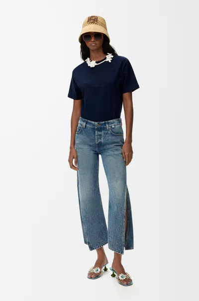 Loewe T-shirt Classique En Coton Taille: M Pour Femme In Blue