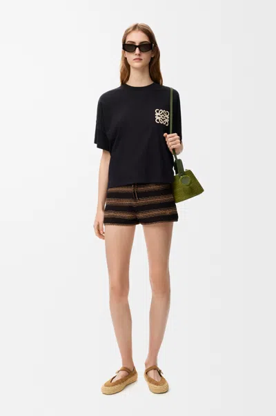 Loewe Boxy Fit T-shirt In Cotton Size:xl For Woman In Black