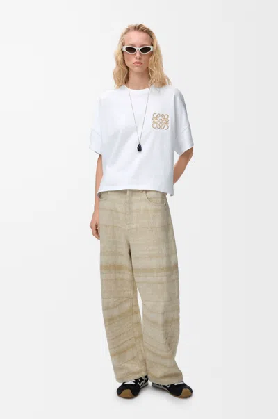 Loewe Boxy Fit T-shirt In Cotton Size:xl For Woman In Neutral