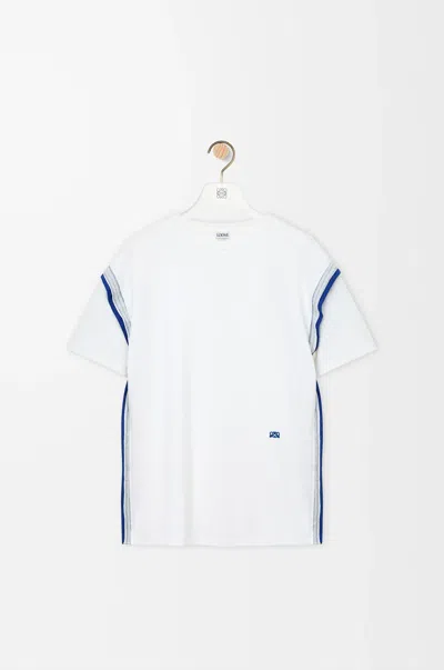 Loewe Cotton T Shirt Short Sleeves Crew Neck Contrast In Multi