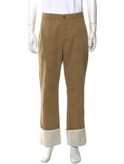 Pre-owned Loewe Turn Up Chino Pants In Brown