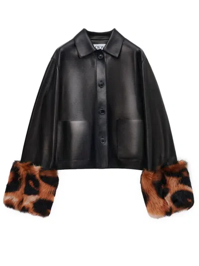 Loewe Turn-up Jacket In Black