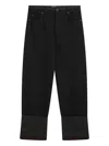 Loewe Straight-leg Turn-up Jeans In Black