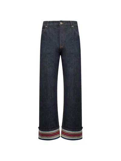 Loewe Turn-up Jeans In Blue