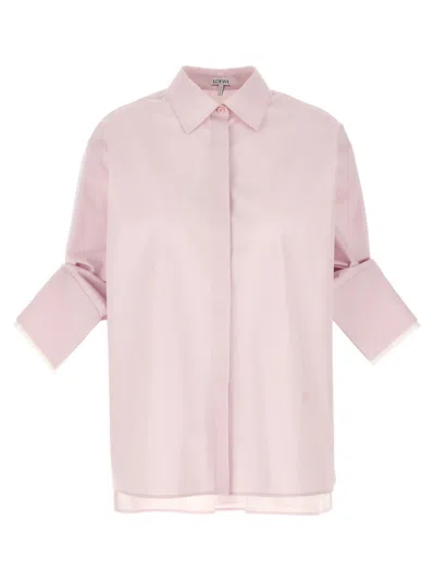 Loewe Turn-up Shirt In Pink