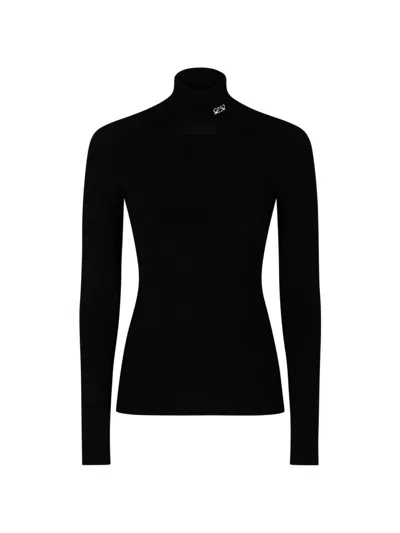 Loewe Turtle-neck Sweater In Black