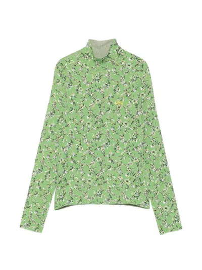 Loewe Turtle-neck Sweater In Green