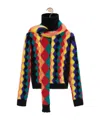 Loewe Multicolor Argyle Pattern Turtleneck Sweater In Multi