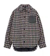 Loewe Tweed Houndstooth Overshirt In Brown