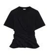Loewe Short-sleeve Draped Twisted T-shirt In Black