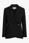 Loewe Black Jacket With Anagram Pebble Button Women In Black