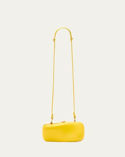 Loewe Twisted Colorblock Minaudiere Clutch Bag In Leather In Yellow