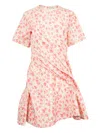 Loewe Silk Blend Taffeta Dress Dresses Rose In Multi