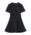 Loewe Mini Dress In Luxurious Polyester-silk Blend In Black
