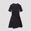 Loewe Black Twisted Mini Dress In Black