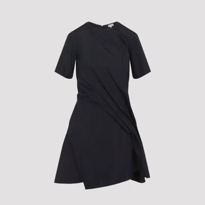 LOEWE LOEWE DRAPED SHORT-SLEEVED DRESS