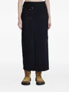 Loewe Deconstructed-designed Denim Midi Skirt In Black