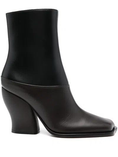 LOEWE LOEWE TWO-COLOUR WAVE ANKLE BOOTS