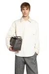 Loewe Men Cotton Shirt With An Embroidered Anagram Logo In White