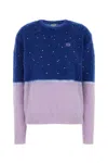 Loewe Mohair Blend Sweater In Navybluelilac