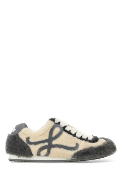 LOEWE TWO-TONE SHEARLING BALLET RUNNER 2.0 SNEAKERS