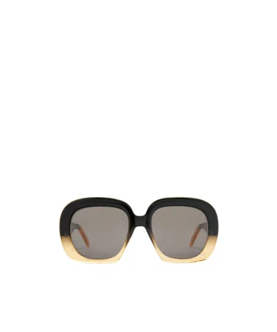 Loewe Two-tone Square-frame Sunglasses In Gray