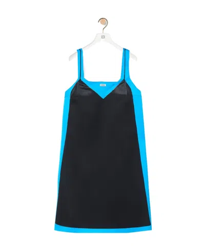 Loewe Strappy Dress In Technical Satin In Multi