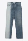 Loewe Two-tone Washed Jeans In Blue