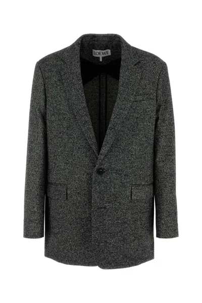 LOEWE LOEWE TWO-TONE WOOL BLEND BLAZER