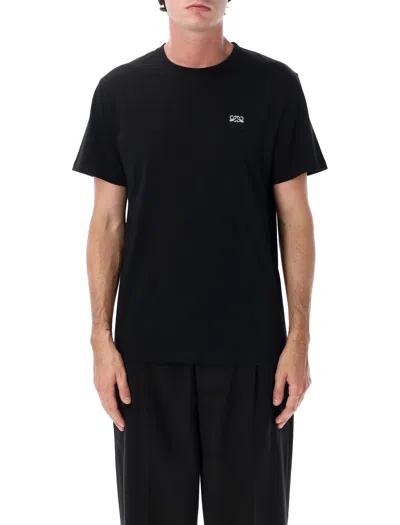 Loewe Two-tone Anagram Embroidered Cotton T-shirt In Black