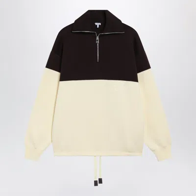 Loewe Twotone Brown And Yellow Cotton Sweatshirt In Multi