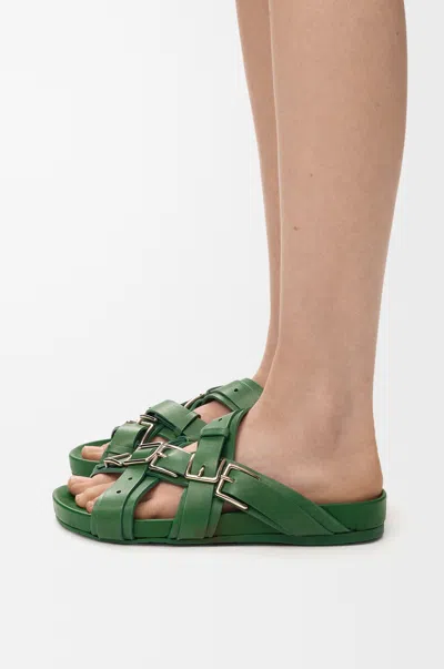 Loewe Type Fussbett Sandal In Vegetable-tanned Leather Skin Size: 41 For Woman In Multi
