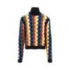Loewe Multicolor Argyle Pattern Turtleneck Sweater In Multi