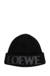 Loewe Logo Wool Beanie In Black