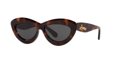 Loewe Unisex Sunglass Curvy Lw40096i In Grey