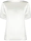 Loewe V-back Satin Blouse In White
