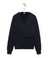 Loewe Cashmere Cardigan With Asymmetric Hemline In Black