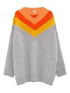 Loewe Layered Wool-blend Sweater In Gray