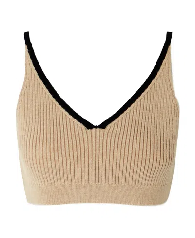 Loewe V-neck Wool Knitted Vest In Brown