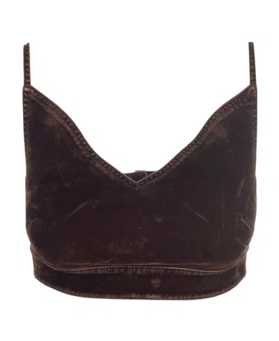 LOEWE LOEWE STRAPPY VELVET TOP