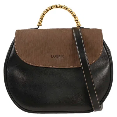 Pre-owned Loewe Velazquez Shoulderbag Leather Brown Leather Shoulder Bag Bag ()
