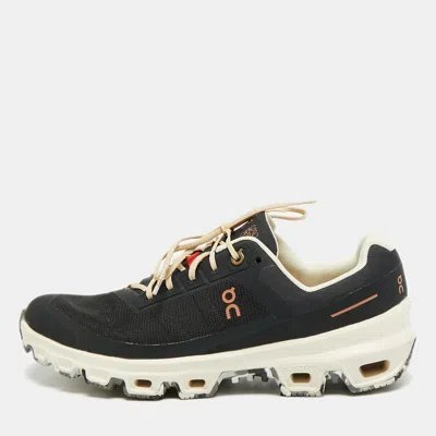 Pre-owned Loewe Venture Running Size 41 Black Canvas Lace Up Sneakers