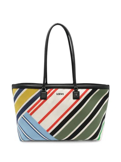 Loewe Verano Medium Canvas Tote In Multi