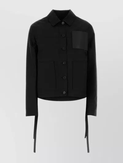 Loewe Versatile Cupro Blend Outerwear Piece In Black