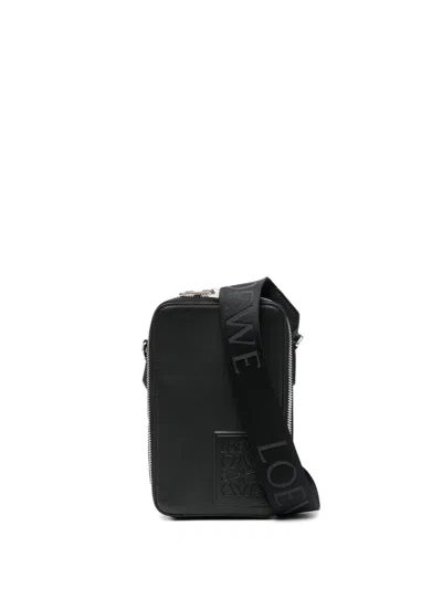 Loewe Vertical Messenger Bag In Black