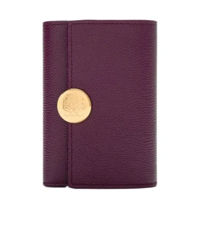 Loewe Vertical Wallet In Burgundy