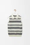 Loewe Cotton Vest With Collar And Ribbed Hem In White