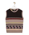 Loewe X Louis Wain Wool-blend Futuristic Cat Sweater Vest In Brown