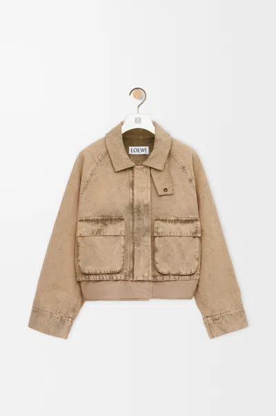 Loewe Denim Jacket In Brown